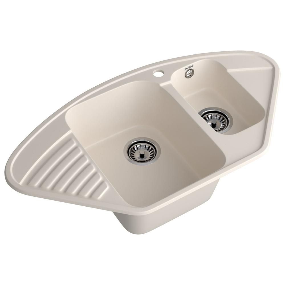Кухонная мойка GranFest QUARZ 14, белый, артикул 14 белый