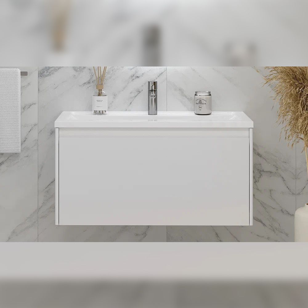 Тумба под раковину подвесная Velvex Klaufs tp.KLA.MAR.90.1Y, 90 см, артикул tp.KLA.MAR.90.1Y