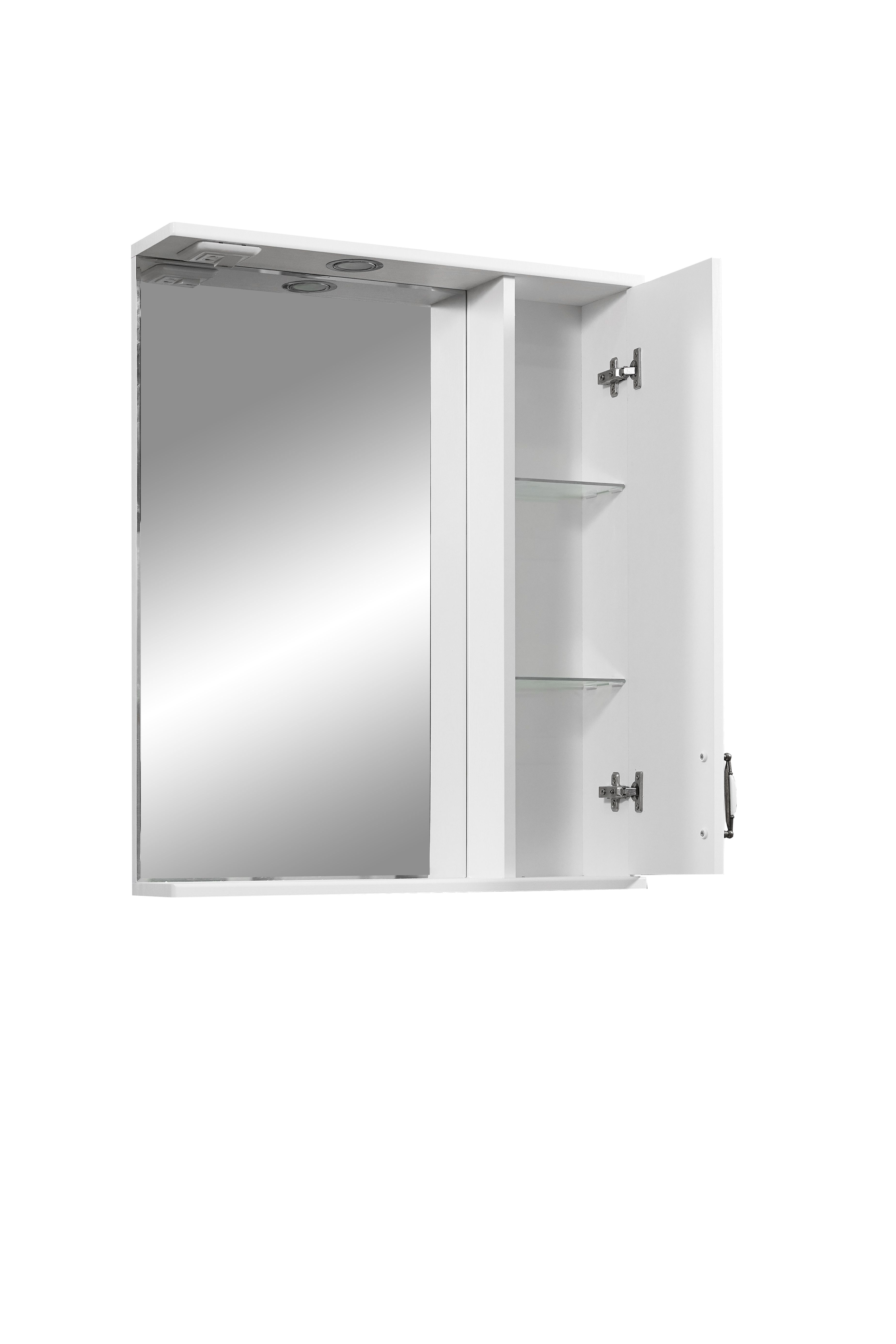 Зеркало-шкаф "Кармела 65/С", ольха белая