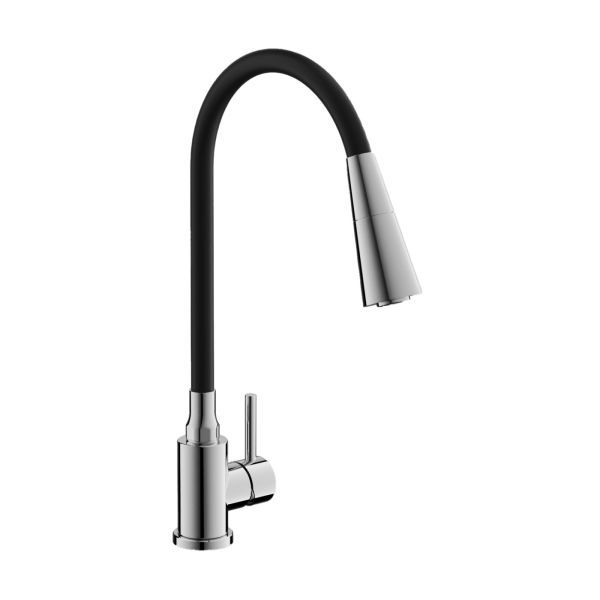 Смеситель для кухни с гибким изливом и режимом душ BELZ B74809, хром