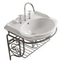 GLOBO Paestum Раковина подвесная 71*58см с 3 отв. под смеситель, с комплектом креплений, цвет: белый