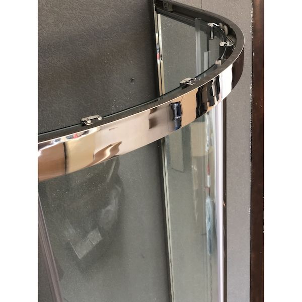 Душевой уголок Royal Bath RB-L-3002-5 120х80 без поддона профиль Хром стекло прозрачное