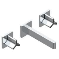 THG ICON-X CARBONE GOLD Смеситель для раковины настенный, на 3 отверстия, внешняя часть, цвет хром