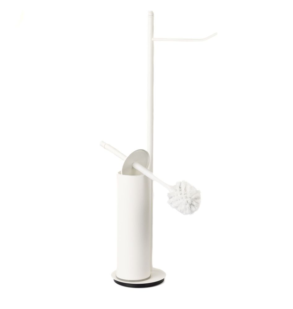 Stil Haus Hashi, стойка h63 см: бумагодержатель/ерш металлический, цвет белый матовый
