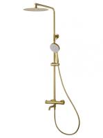 Душевая система с термостатом WONZON & WOGHAND STICK, Брашированное золото (WW-88739903-BG)