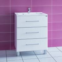 Тумба под раковину СаНта Омега 65 207016, напольная, цвет белый (Elen 65 литой мрамор)