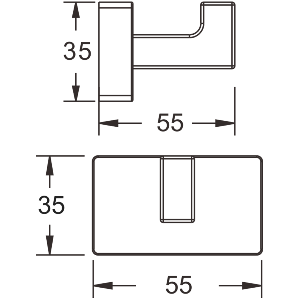 Крючок для ванной комнаты BELZ B90405-1, вороненая сталь, артикул B90405-1