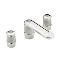 THG CORVAIR FIOR DI BOSCO Смеситель для раковины на 3 отверстия, для установки на мраморную столешницу, с донным клапаном, цвет хром