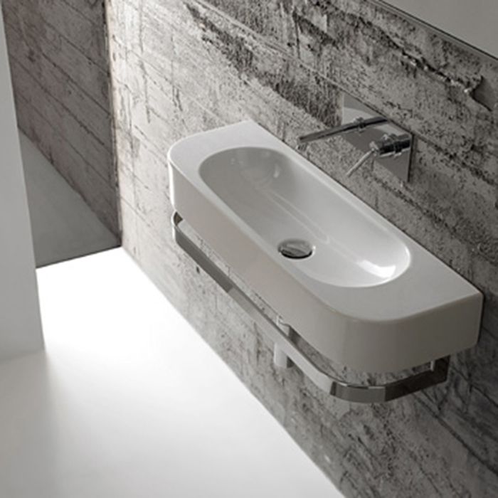 GLOBO Forty3 Раковина подвесная 70*27см, без отв-я под смеситель, без ...