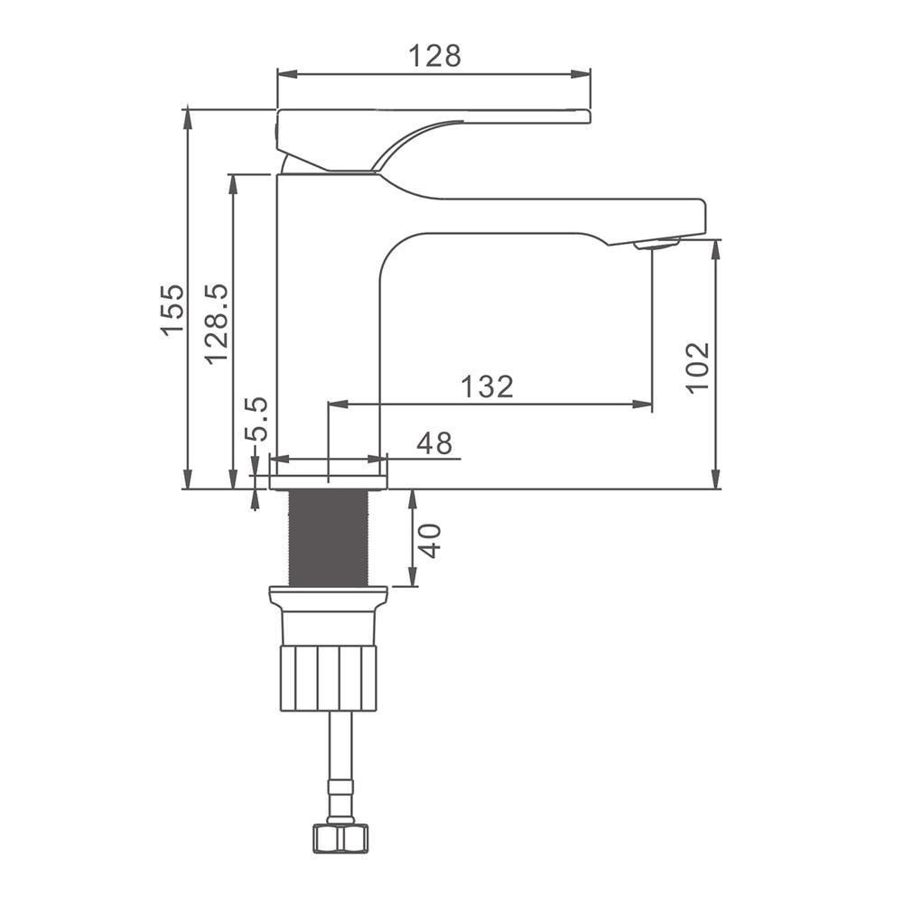 Смеситель для раковины Splenka S55.10.09, графит