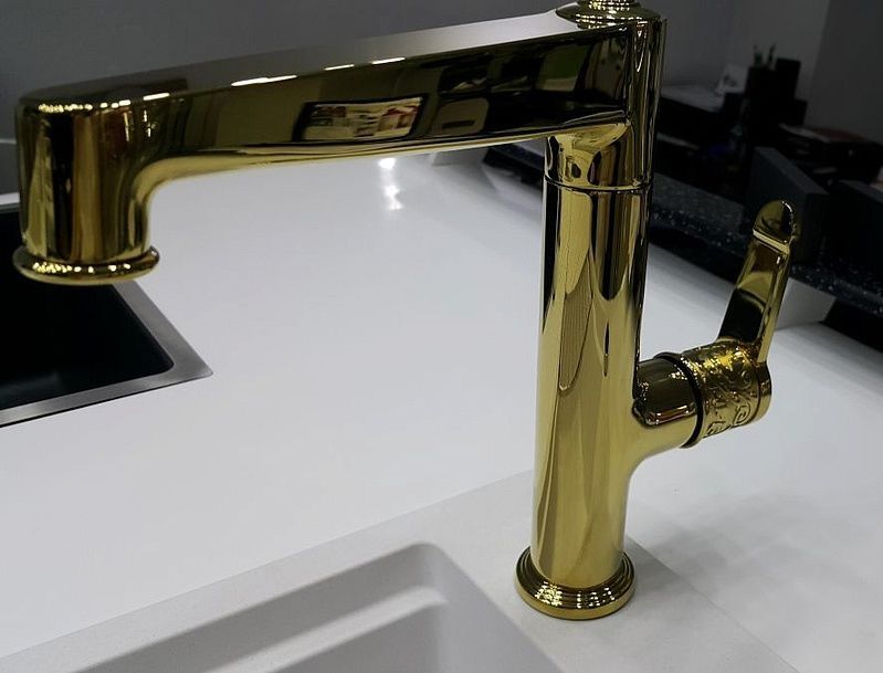 Смеситель для кухни Omoikiri Yamagata Золото OYAM-G-35 Смеситель для кухни Omoikiri Yamagata Золото OYAM-G-35