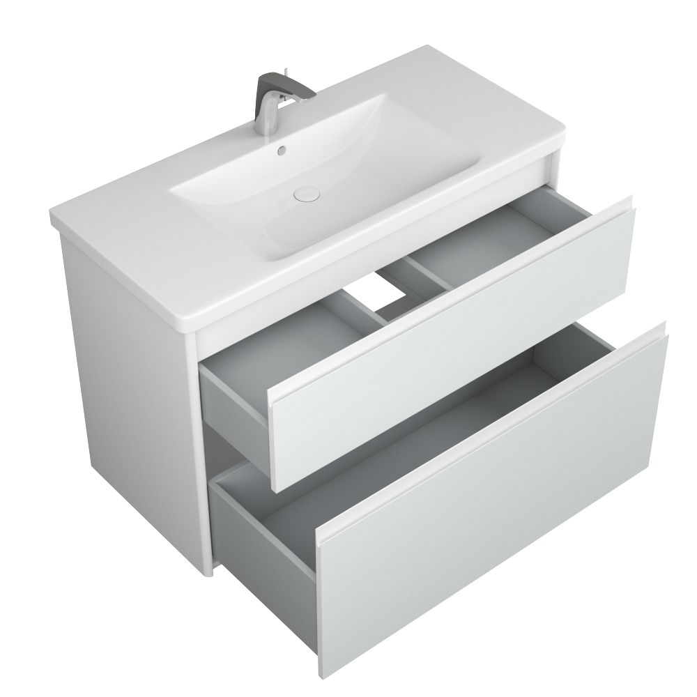 Тумба Malaren 100, 2 ящика, белая