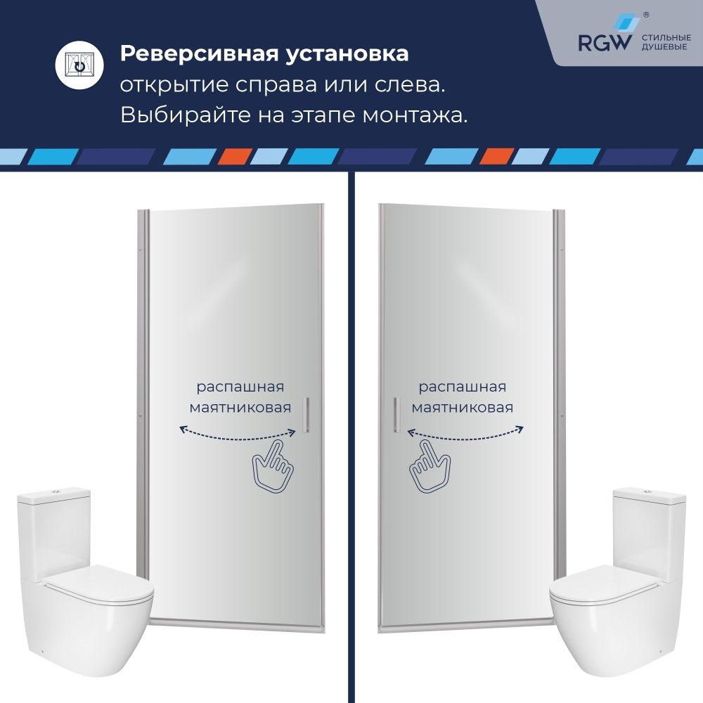 Душевая дверь RGW LE-003 (Матовое-Сатинат, 900)