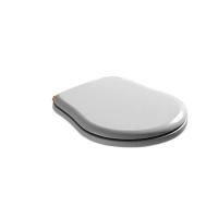 KERASAN Retro Сиденье для унитаза цвет белый/золото (микролифт)