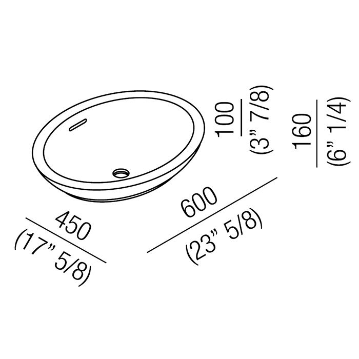 Agape Spoon Раковина полувстраиваемая 60х45х16 см, овальная, без отв., цвет: белый Agape Spoon Раковина полувстраиваемая 60х45х16 см, овальная, без отв., цвет: белый