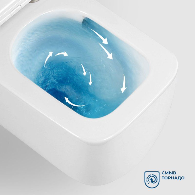 LUCE-TOR Унитаз подвесной безободковый с сиденьем дюропласт soft close, BB076CH-TOR/SC, артикул BB076CH-TOR/SC