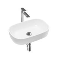 Комплект 4 в 1 Lavinia Boho Bathroom Sink 21510069, накладная фарфоровая раковина 54 см, смеситель, латунный сифон, донный клапан quick-clac