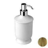 Дозатор для жидкого мыла, Nicolazzi, Accessori Classica, механический (нажимной), тип установки-настольный (свободностоящий), материал колбы-керамика, цвет колбы-белый, цвет дозатора-бронза Дозатор для жидкого мыла, Nicolazzi, Accessori Classica, механический (нажимной), тип установки-настольный (свободностоящий), материал колбы-керамика, цвет колбы-белый, цвет дозатора-бронза