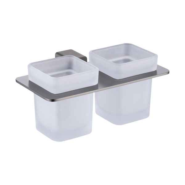 Стакан для ванной комнаты двойной Raglo R301.08.09, графит