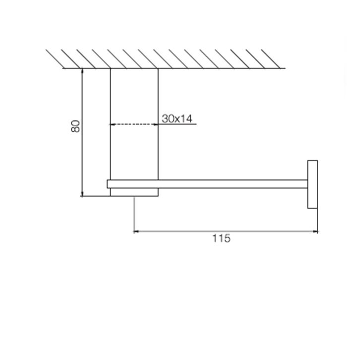 Fima Carlo Frattini Quadra Держатель туалетной бумаги, цвет: чёрный матовый