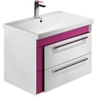 Тумба с раковиной Iddis Color Plus 70 подвесная Белая Розовая Тумба с раковиной Iddis Color Plus 70 подвесная Белая Розовая
