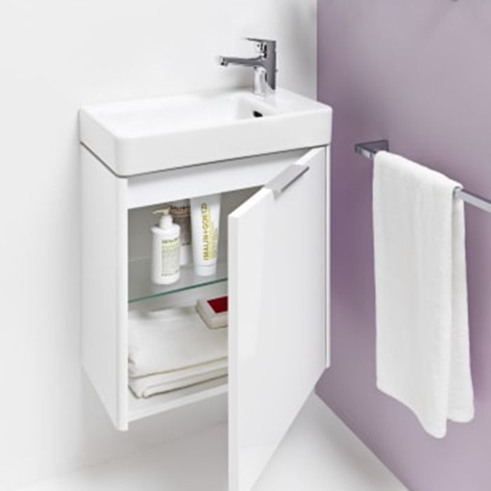 Laufen Pro S мини-раковина, полка справа, 480x280x85 мм, отверстие для смесителя по центру, белый, артикул 8.1595.4.000.104.1