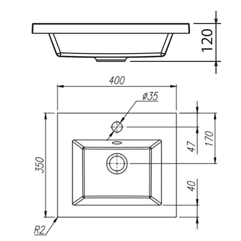 Раковина Florentina Анита 40 см 10.150.00400.001, белая, артикул 10.150.00400.001