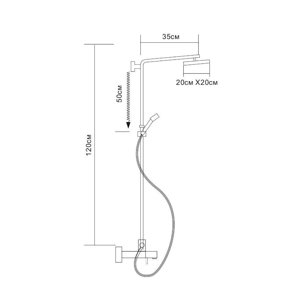 Душевая система D-Lin D10A02, хром