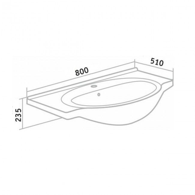 Умывальник мебельный Cersanit Erica 80 (УТ000002236), артикул УТ000002236