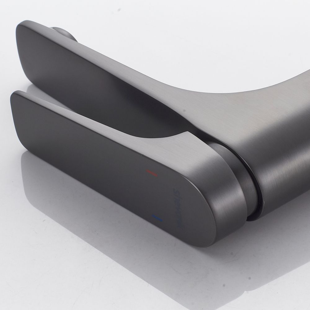 Смеситель для раковины Shevanik S4201T, оружейная сталь