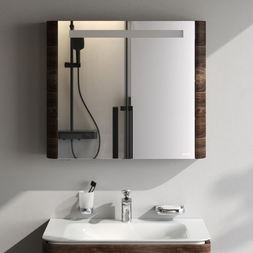 M30MCL0801NF Sensation, зеркало, зеркальный шкаф, левый, 80 см, с подсветкой, орех, текстурированная M30MCL0801NF Sensation, зеркало, зеркальный шкаф, левый, 80 см, с подсветкой, орех, текстурированная