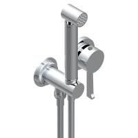 THG HAMPTONS Гигиенический душ с однорычажным смесителем, держателем с подводом воды и шлангом 1500 мм., внешняя часть, цвет хром