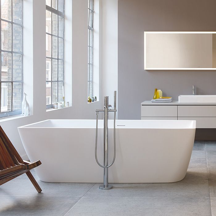 Duravit Vitrium Ванна 1800x800мм,  угол левый, с панелью и ножками.с 2 наклонами для спины, цвет белый