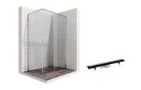 Душевой уголок Ambassador Queen 11011106R-PR2, прямоугольный, линейный трап, 120х80