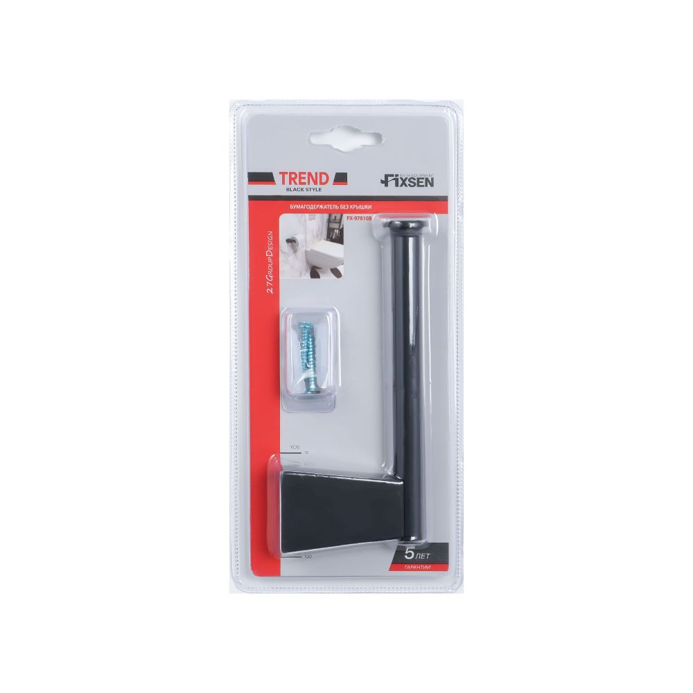 Держатель для туалетной бумаги FIXSEN TREND FX-97810B, черный, артикул FX-97810B