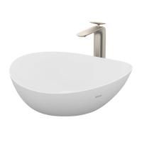 TOTO TA Раковина полувстраиваемая с эмалью CLEAN MATTE 460x420x177(130)мм, без отв-я под смеситель, с переливомt, цвет: белый матовый