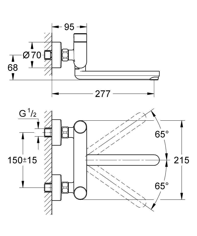 Смеситель автоматический для раковины GROHE Eurosmart Cosmopolitan T, хром (36319000) Смеситель автоматический для раковины GROHE Eurosmart Cosmopolitan T, хром (36319000)