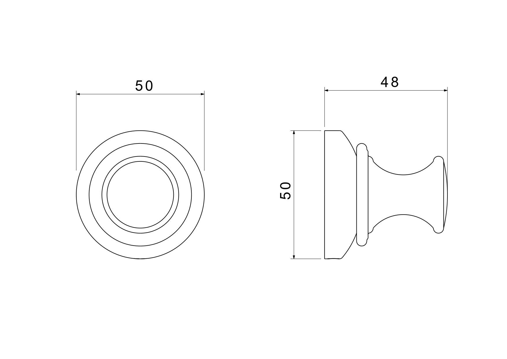 Крючок AQUATEK, матовый черный AQ4501MB КЛАССИК