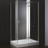 Душевой уголок Cezares Bergamo AH-1 120x100 L профиль Хром стекло прозрачное
