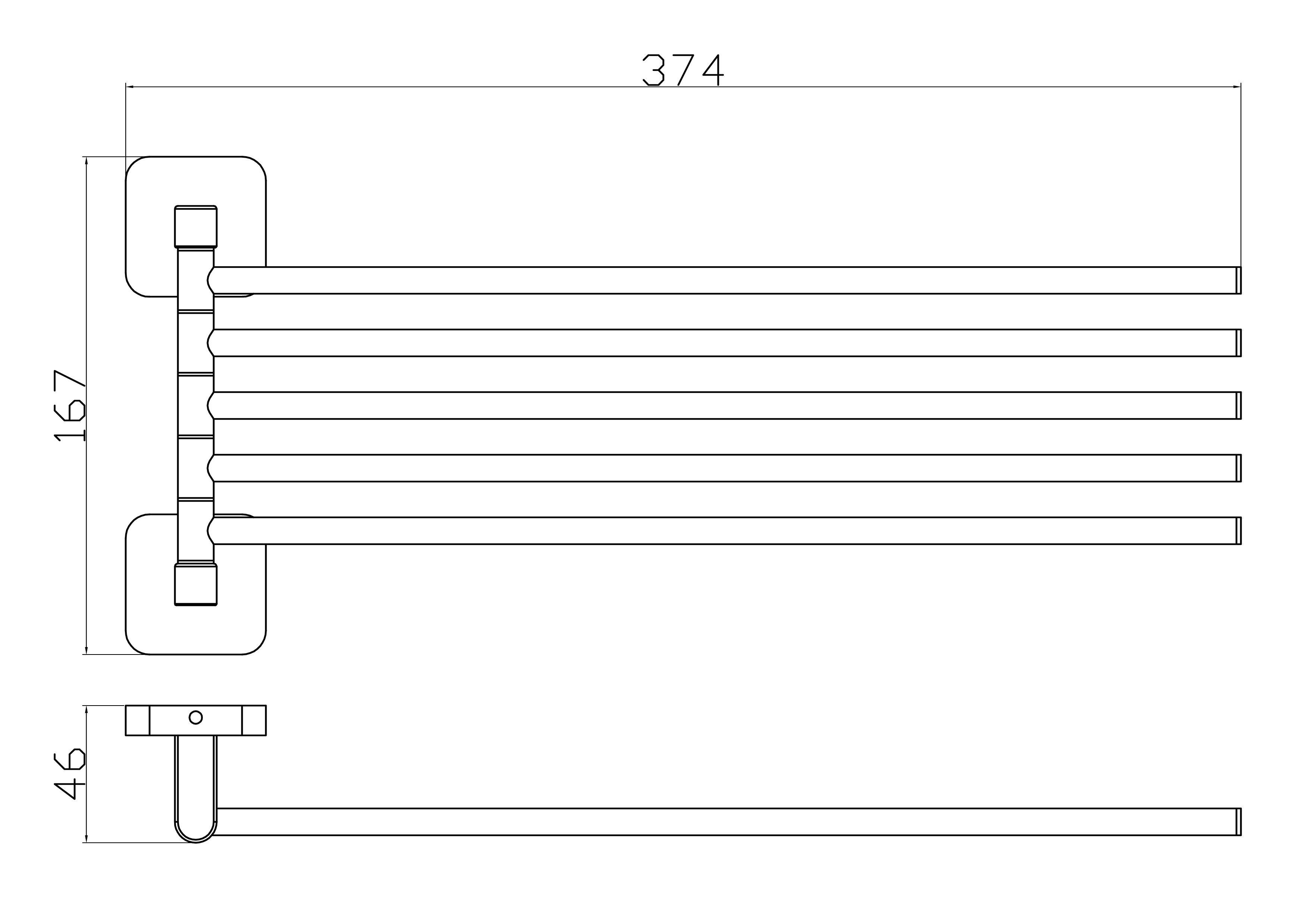 Полотенцедержатель поворотный WONZON & WOGHAND STILL, Хром (WW-6661) Полотенцедержатель поворотный WONZON & WOGHAND STILL, Хром (WW-6661)