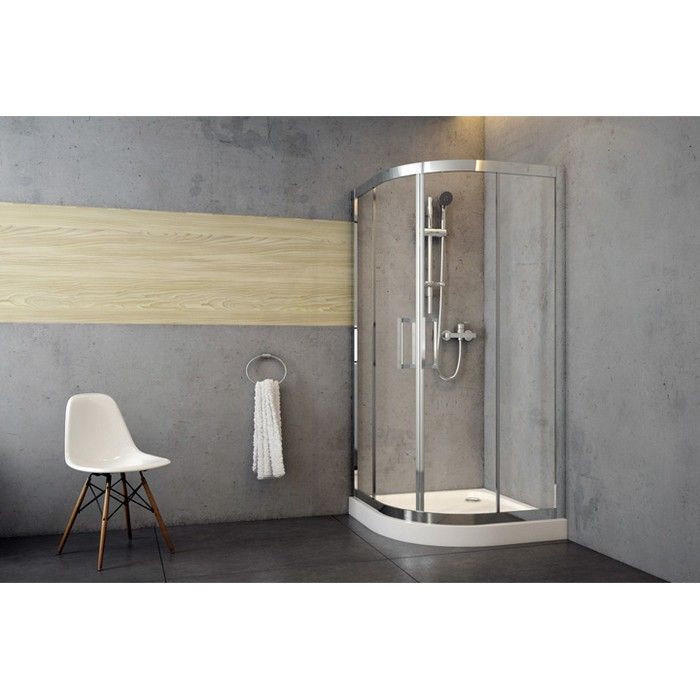 Душевое ограждение EXCELLENT Серия 600 90х90 полукруг (хром)