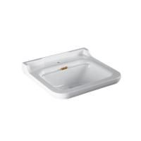 Kerasan Waldorf Раковина керамическая 60х55см, c 1 отверстием под смеситель, белая, цвет заглушки - хром