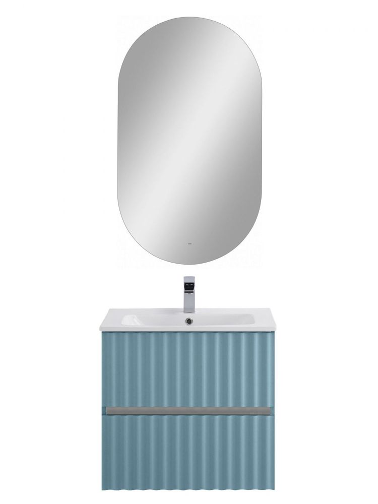 ELEGANT База под раковину подвесная с двумя выкатными ящиками, с LED подсветкой ручек. Ниагара AM-ELEGANT-600-2C-SO-NG-P, артикул AM-ELEGANT-600-2C-SO-NG-P