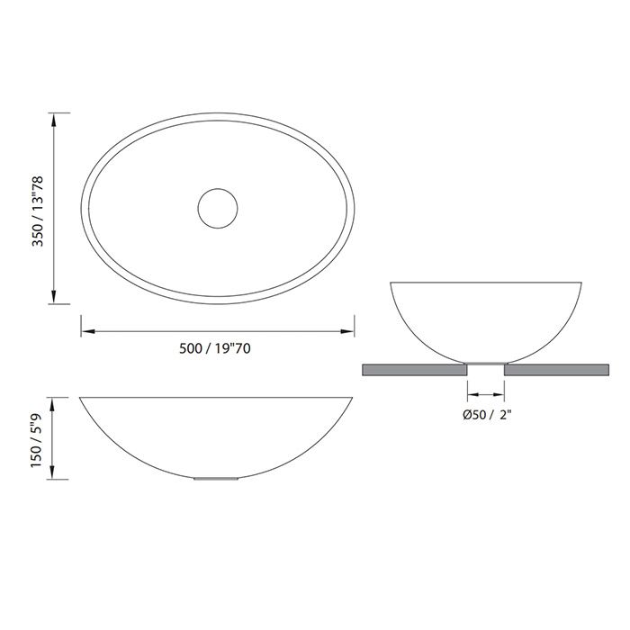 MOMA PEARL1 Раковина 500х350 мм., для установки на столешницу, с донным клапаном, цвет белый матовый MOMA PEARL1 Раковина 500х350 мм., для установки на столешницу, с донным клапаном, цвет белый матовый