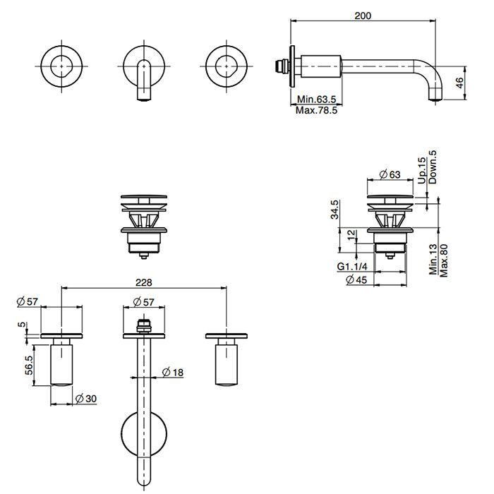 FIMA|Carlo Frattini So Ручки для смесителя (2 шт.), цвет хром, артикул S4CR