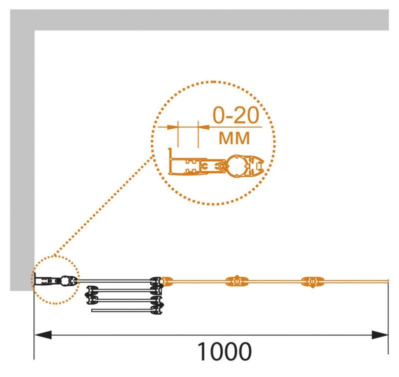 Душевая шторка на ванну CEZARES PRATICO-V4