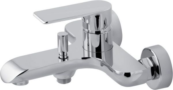 Однорычажный смеситель Magica с дивертером для ванны, цвет белый матовый