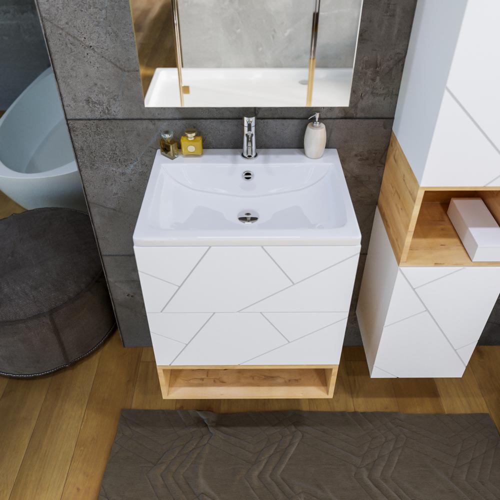 Ниша для тумбы Бриклаер КРИСТАЛЛ 60 см, дуб бунратти