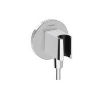 HANSGROHE FIXFIT S Шланговое подсоединение с держателем ручного душа, цвет хром HANSGROHE FIXFIT S Шланговое подсоединение с держателем ручного душа, цвет хром