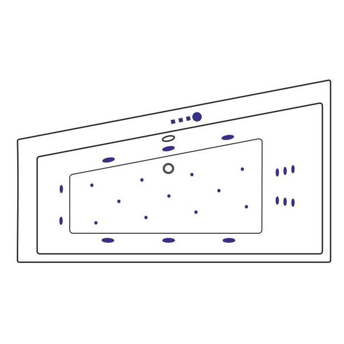 Ванна EXCELLENT Sfera Slim 170x100 (левая) "ULTRA" (бронза)